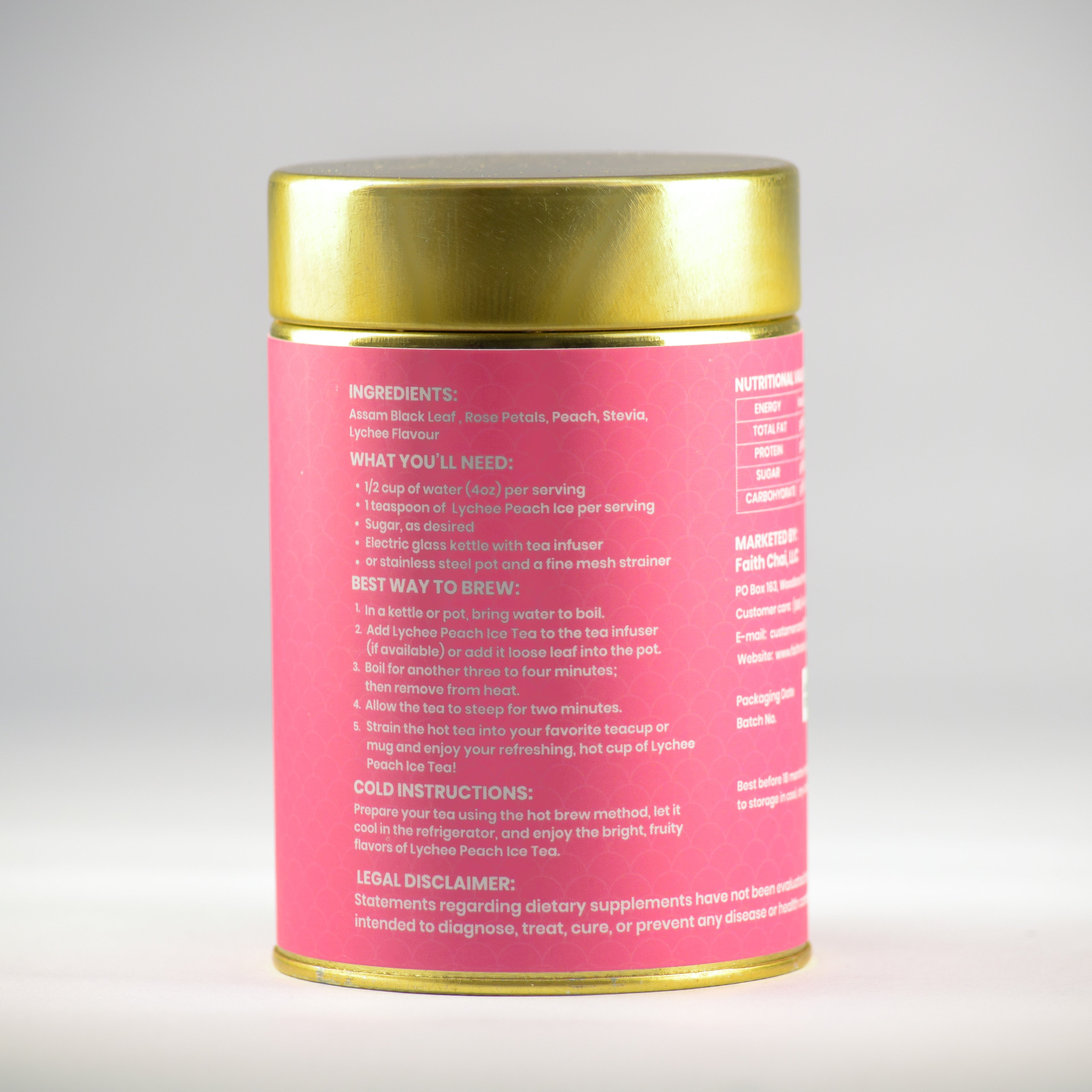 Lychee Peach Ice Tea